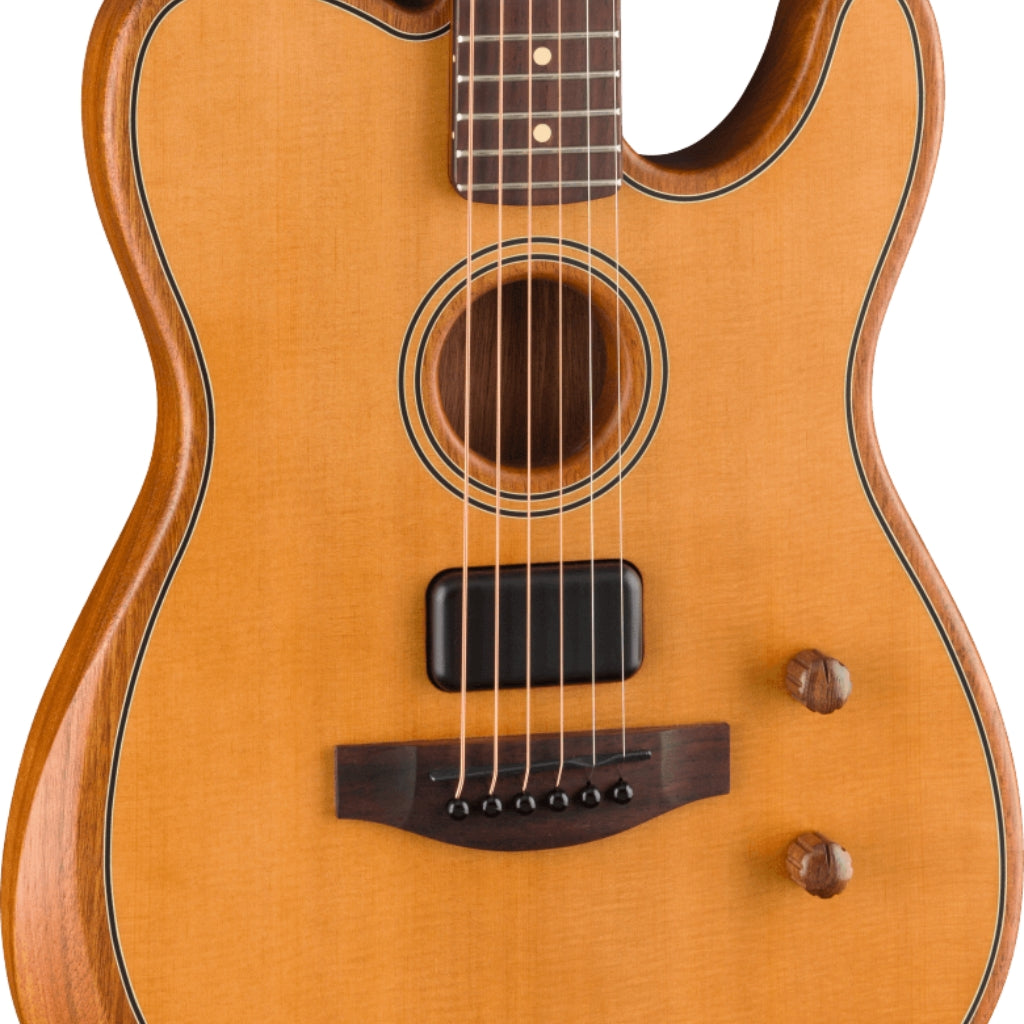 Fender - Acoustasonic Standard Telecaster Electric Guitar - Aged Natural