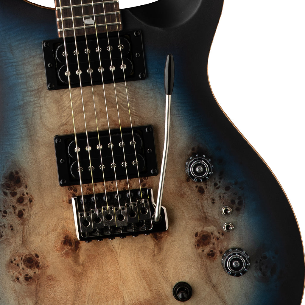 PRS SE Custom 24-08 Poplar Burl Limited Edition Exotic Veneer - Lake Blue Midnight Burst