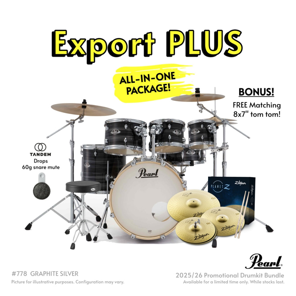 Pearl - Export Plus 5pc 20" Fusion Drum Kit - Graphite Silver Twist