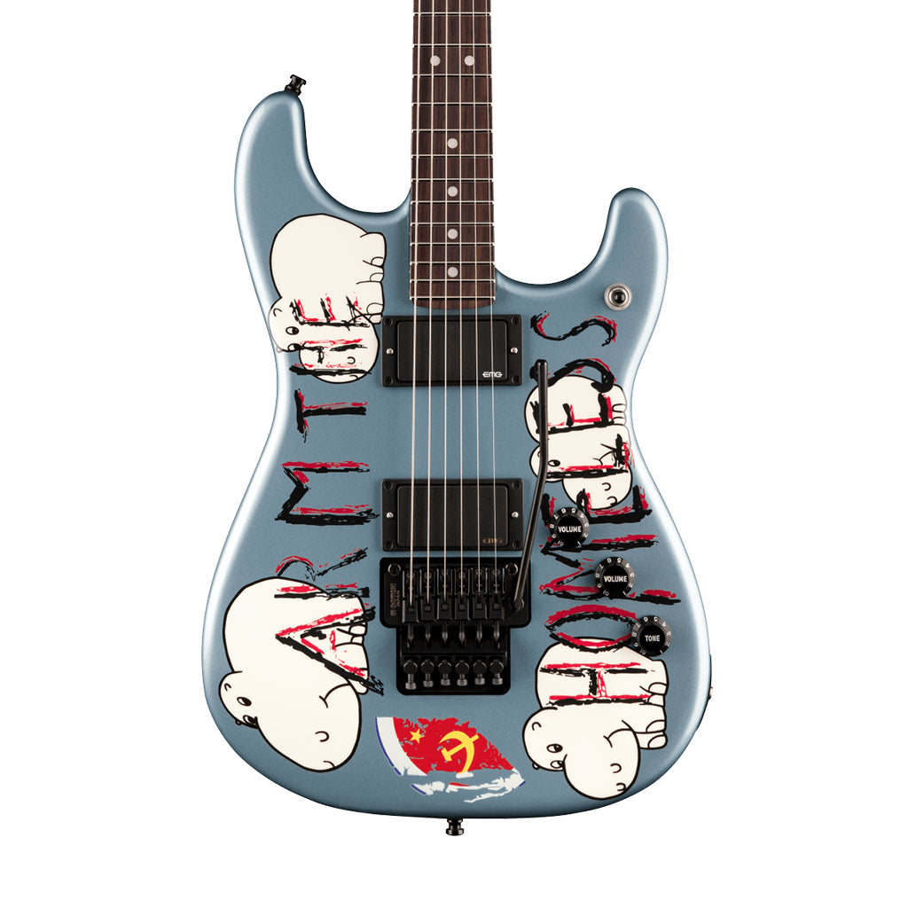 Fender Tom Morello Signature "Arm The Homeless" Electric Guitar - Blue Ice Metallic