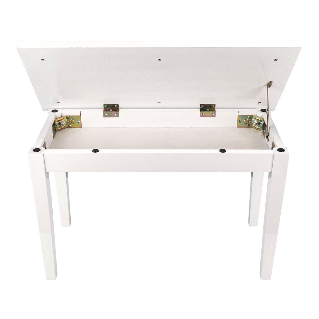 Beale BPB110 WH Duet Piano Bench - W/Storage Piano & Keyboard Benches Sky Music