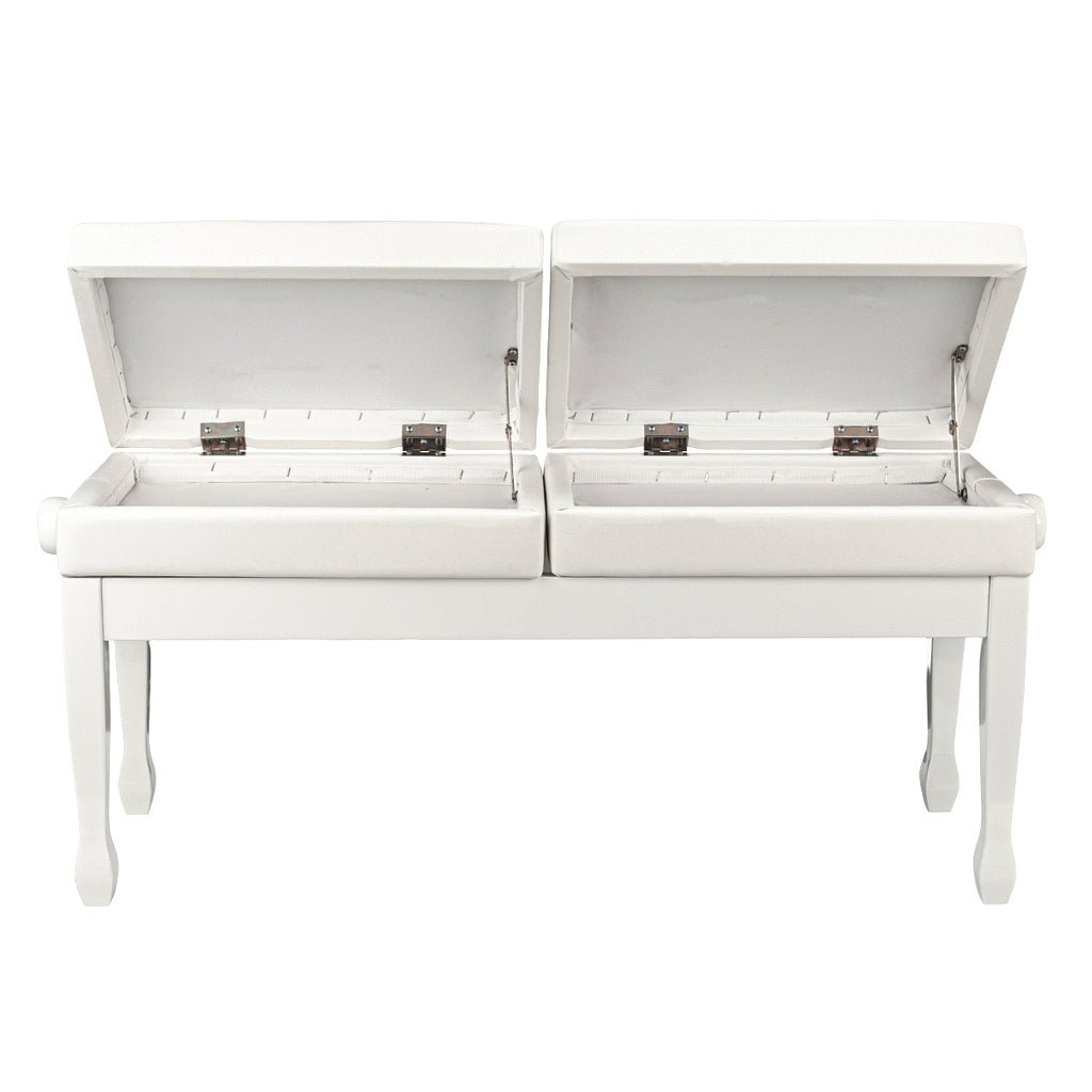 Beale BPB990 WH Dual Adjustable Duet Piano Bench Piano & Keyboard Benches Sky Music