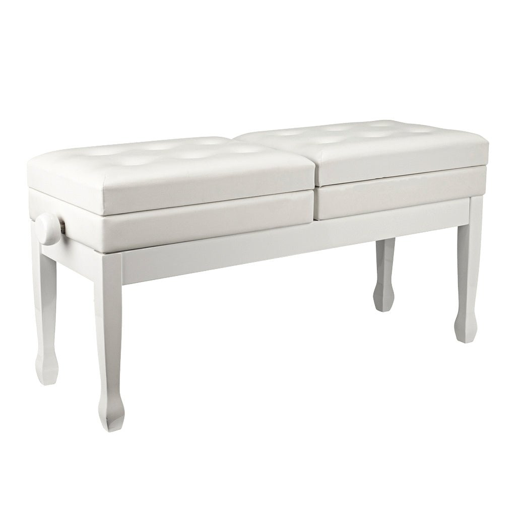 Beale BPB990 WH Dual Adjustable Duet Piano Bench Piano &amp; Keyboard Benches Sky Music