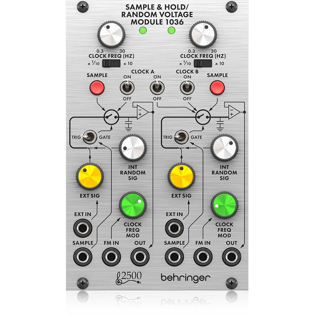 Behringer 1036 Dual Sample and Hold with Voltage Controlled Clock Module for Eurorack