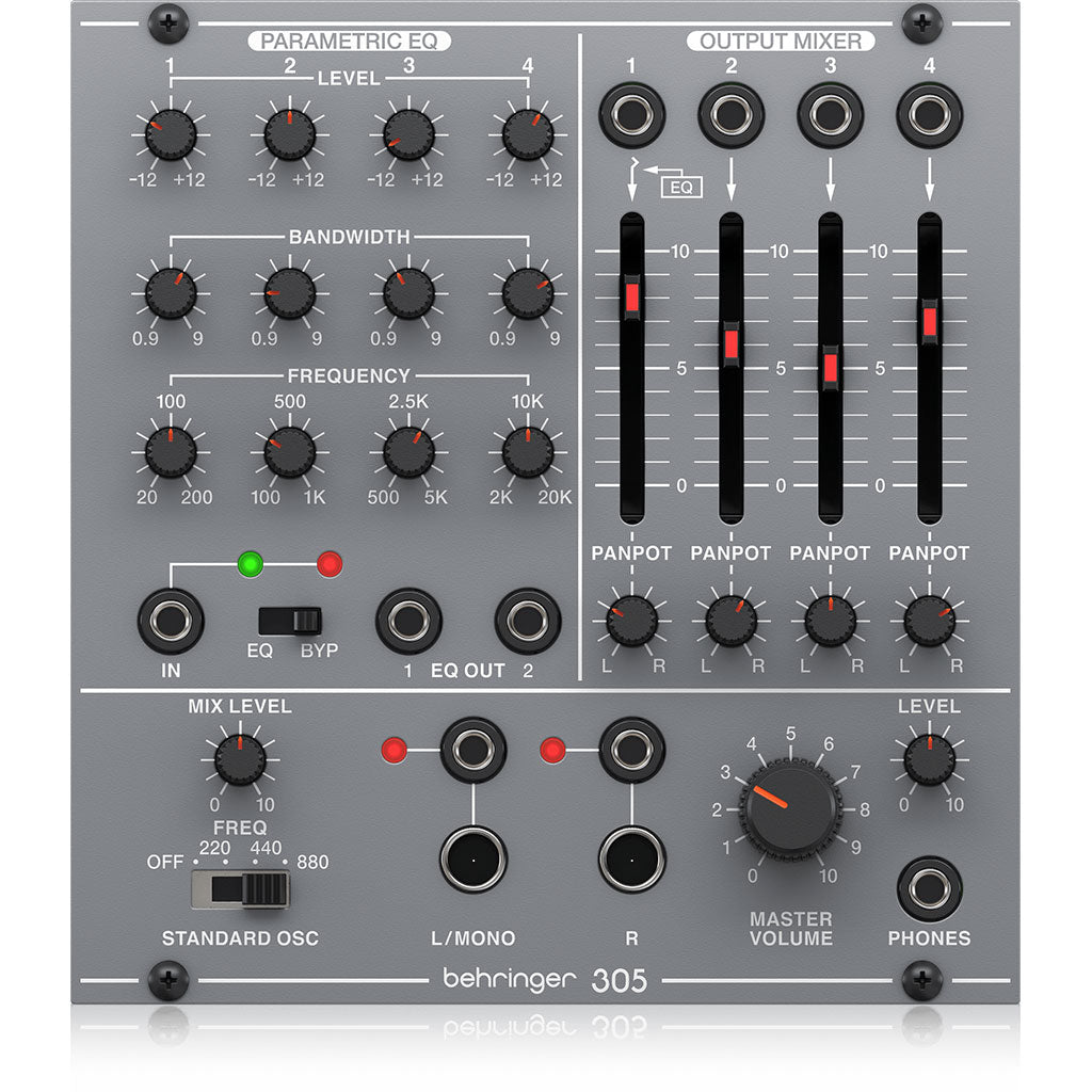 Behringer 305 Parametric EQ, Mixer and Output Module for Eurorack