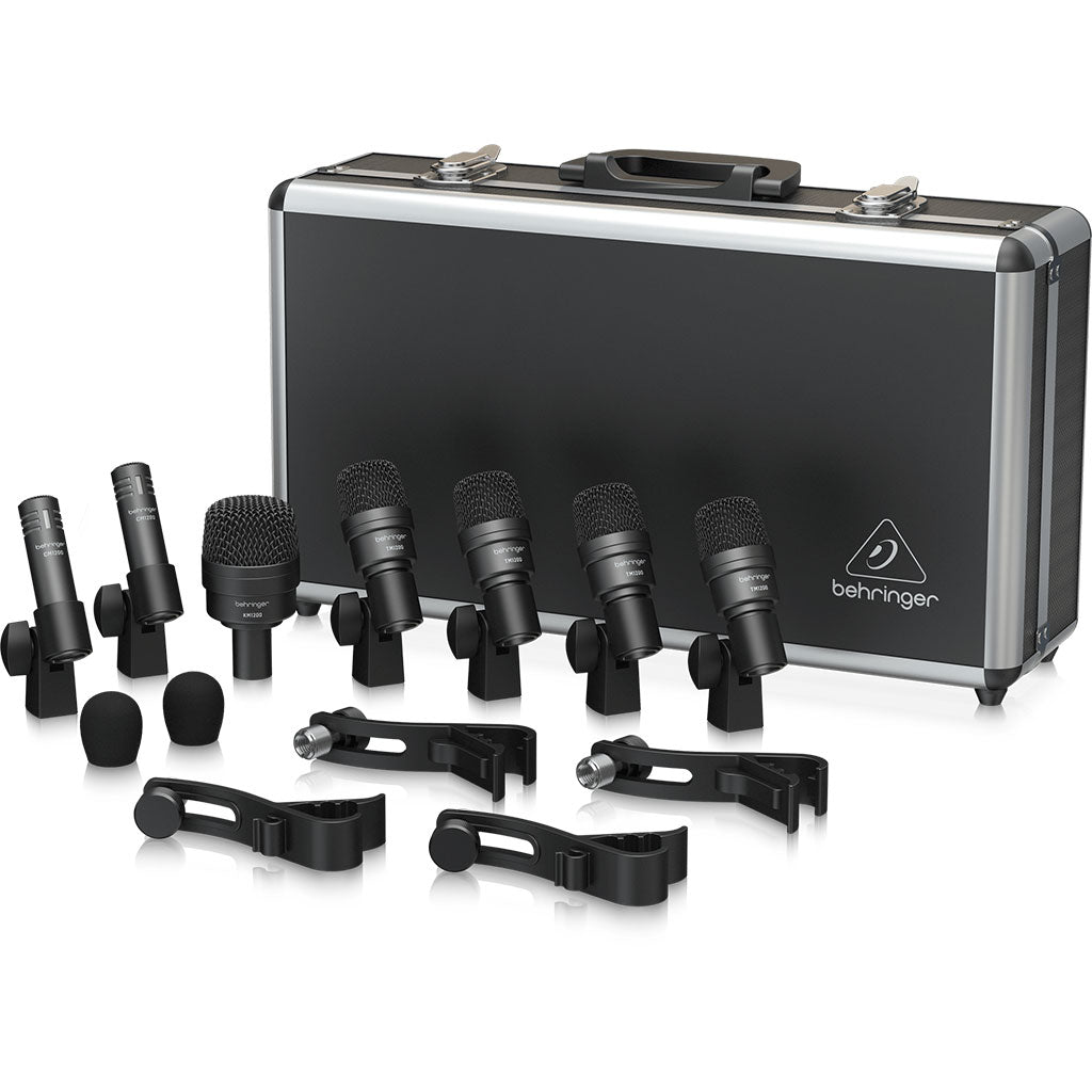 Behringer BC1200 Professional 7-Piece Drum Microphone Set for Studio and Live Applications