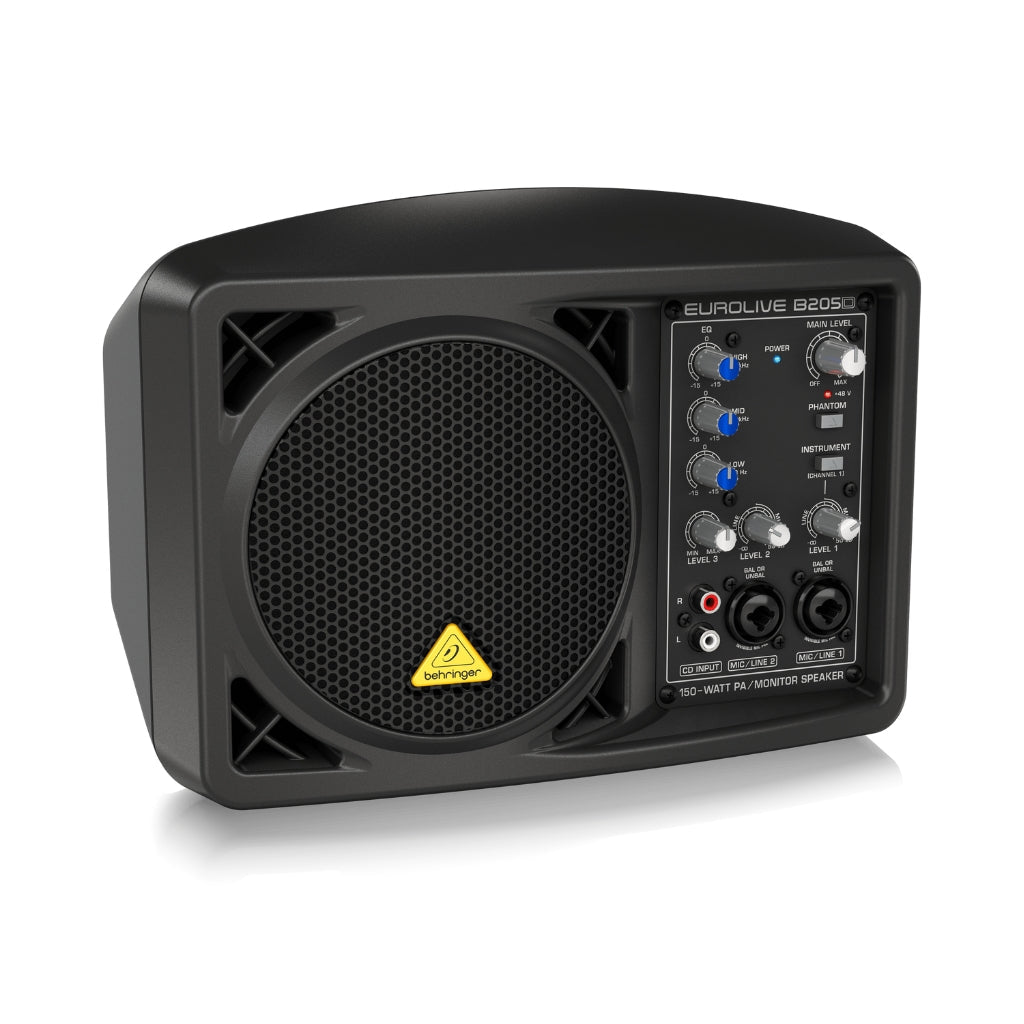 Behringer Eurolive B205D Ultra-Compact 150W PA/Monitor Speaker PA Systems & Speakers Sky Music