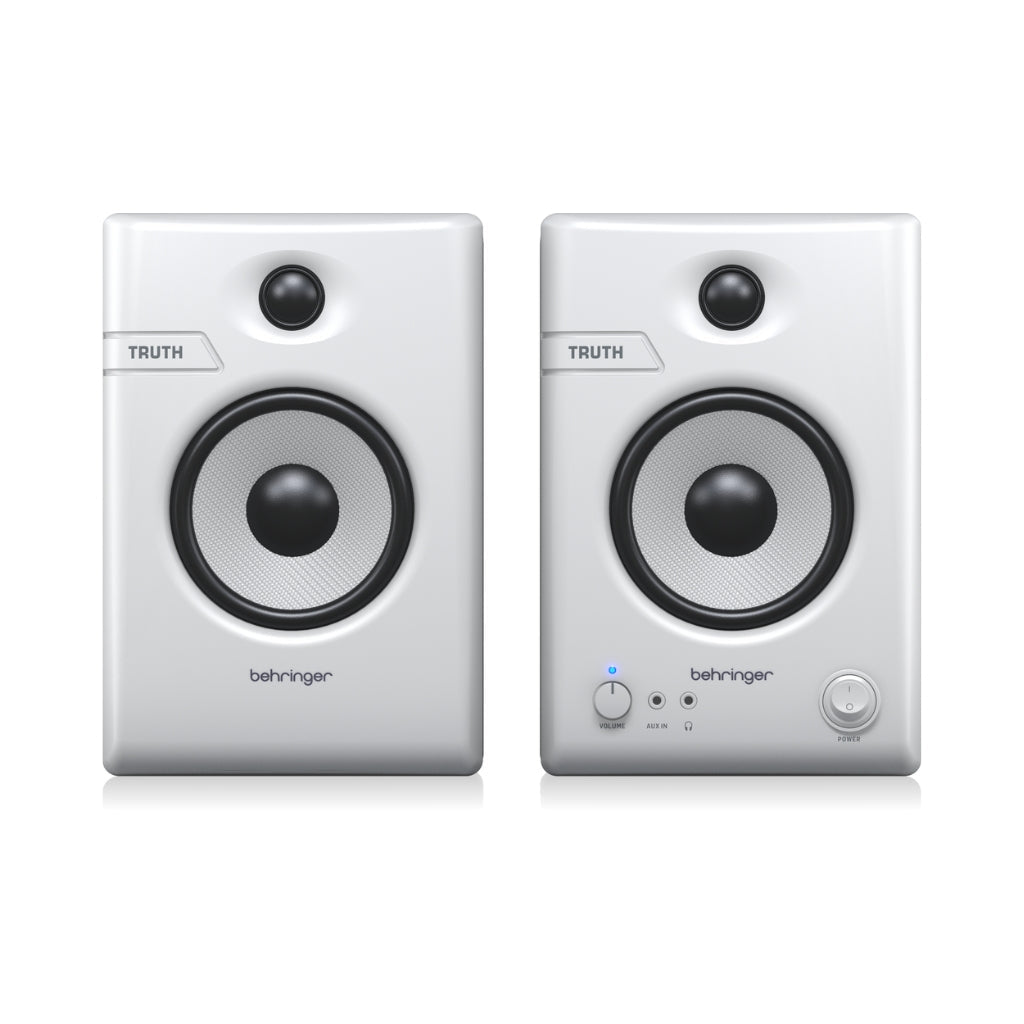 Behringer TRUTH 4.5 with Bluetooth Studio Monitors Pair - White Studio Monitors Sky Music