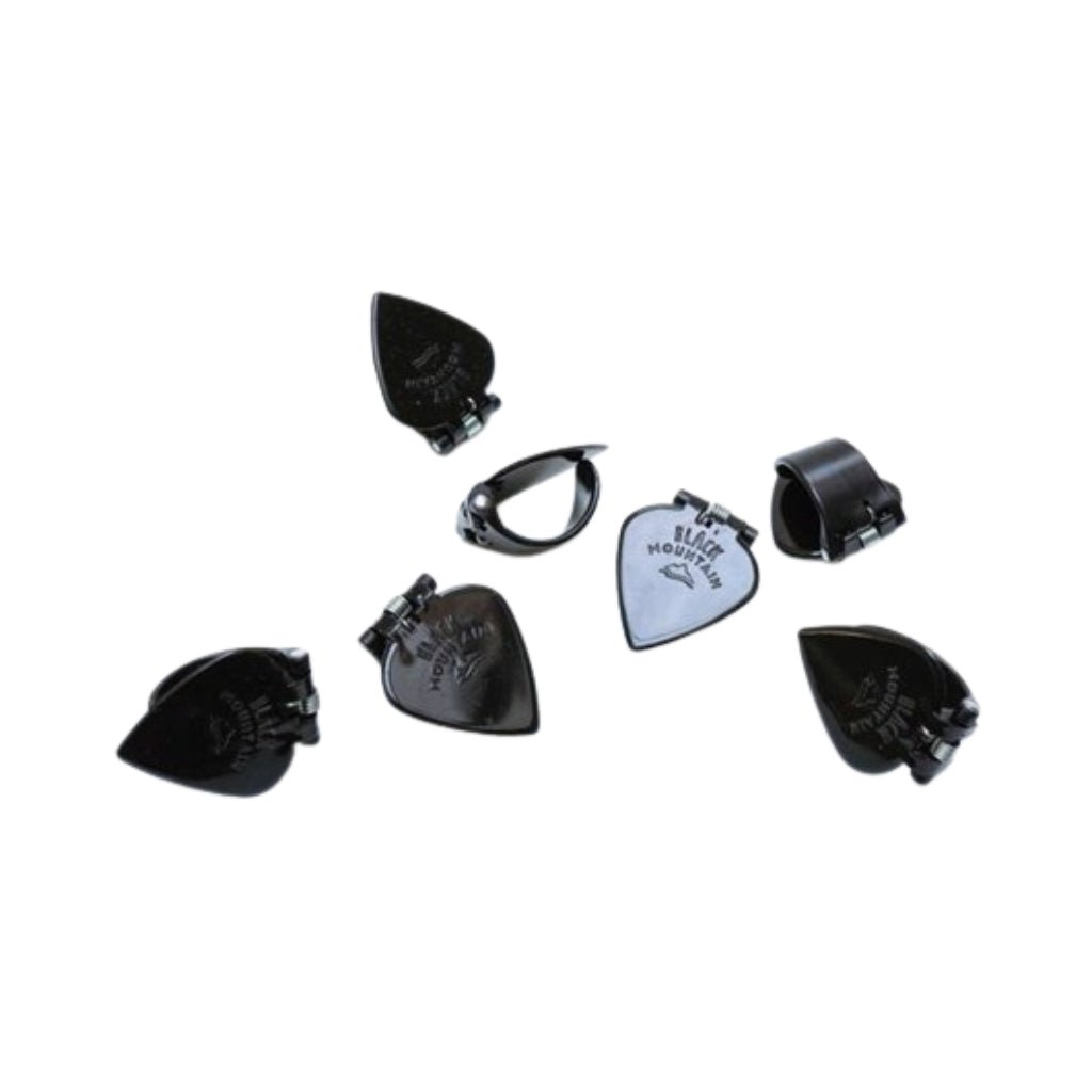 Black Mountain Spring Loaded Thumb Pick - Black, Jazz Tip 1.5mm Guitar Picks Sky Music