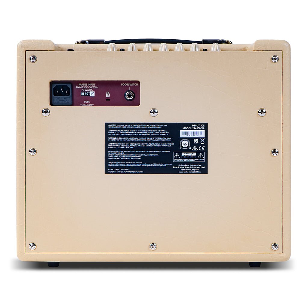 Blackstar Debut 30E Amp Cream Electric Guitar Amplifiers Sky Music