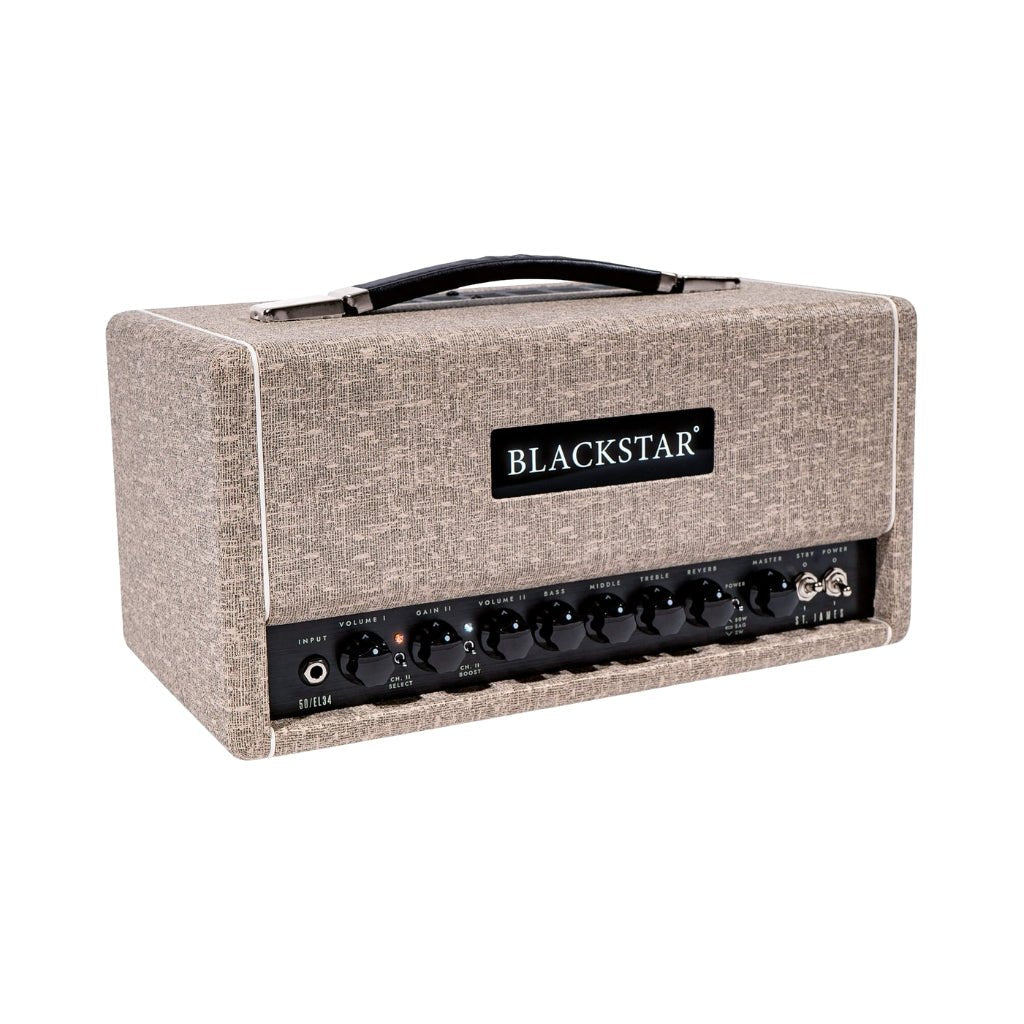 Blackstar St. James 50 EL34H Lightweight 50-Watt Head - Fawn Electric Guitar Amplifiers Sky Music