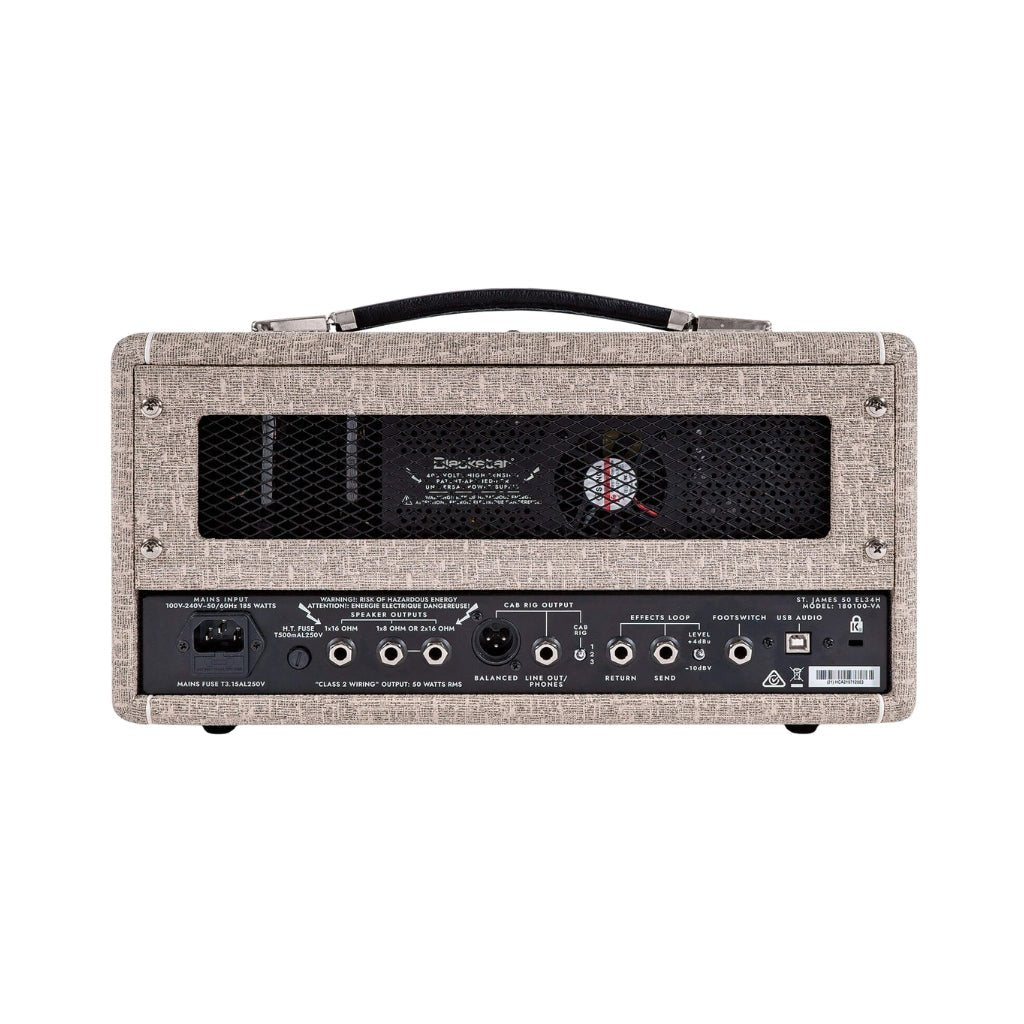Blackstar St. James 50 EL34H Lightweight 50-Watt Head - Fawn Electric Guitar Amplifiers Sky Music