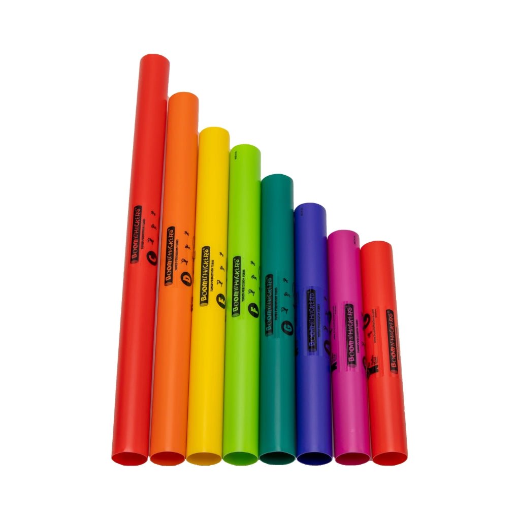 Boomwhackers 8-Note Diatonic C-Major Scale Set w/Octaver Caps Percussion Sky Music
