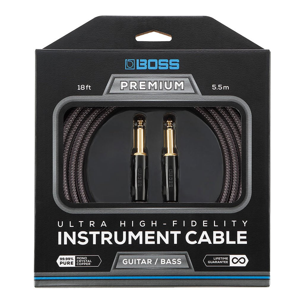 Boss Premium Cable 10ft SS Instrument Cables Sky Music