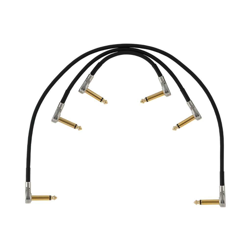 Boss - Pedal Patch Cable with Slimline Pancake Plugs - 4" 3pack