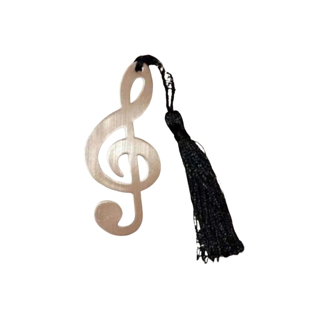 Brushed Metal Bookmark - Treble G-Clef Merchandise &amp; Apparel Sky Music