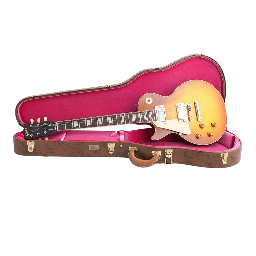 BSTOCK Gibson Custom Shop '59 Les Paul Standard - Left Handed - Ultra Light - Royal Tea Electric Guitars Sky Music