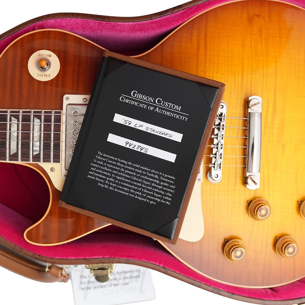 BSTOCK Gibson Custom Shop '59 Les Paul Standard - Left Handed - Ultra Light - Royal Tea Electric Guitars Sky Music