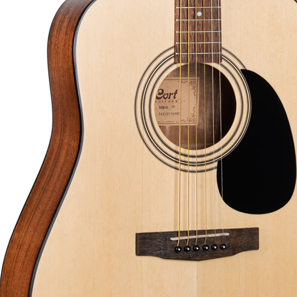Cort AD810 Dreadnought Acoustic Guitar Open Pore Natural Finish