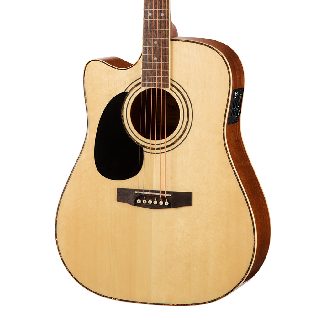 Cort AD880CE Left Handed NS Dreadnought Cutaway with Pickups Natural Satin