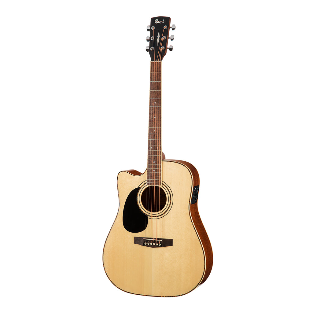 Cort AD880CE Left Handed NS Dreadnought Cutaway with Pickups Natural Satin