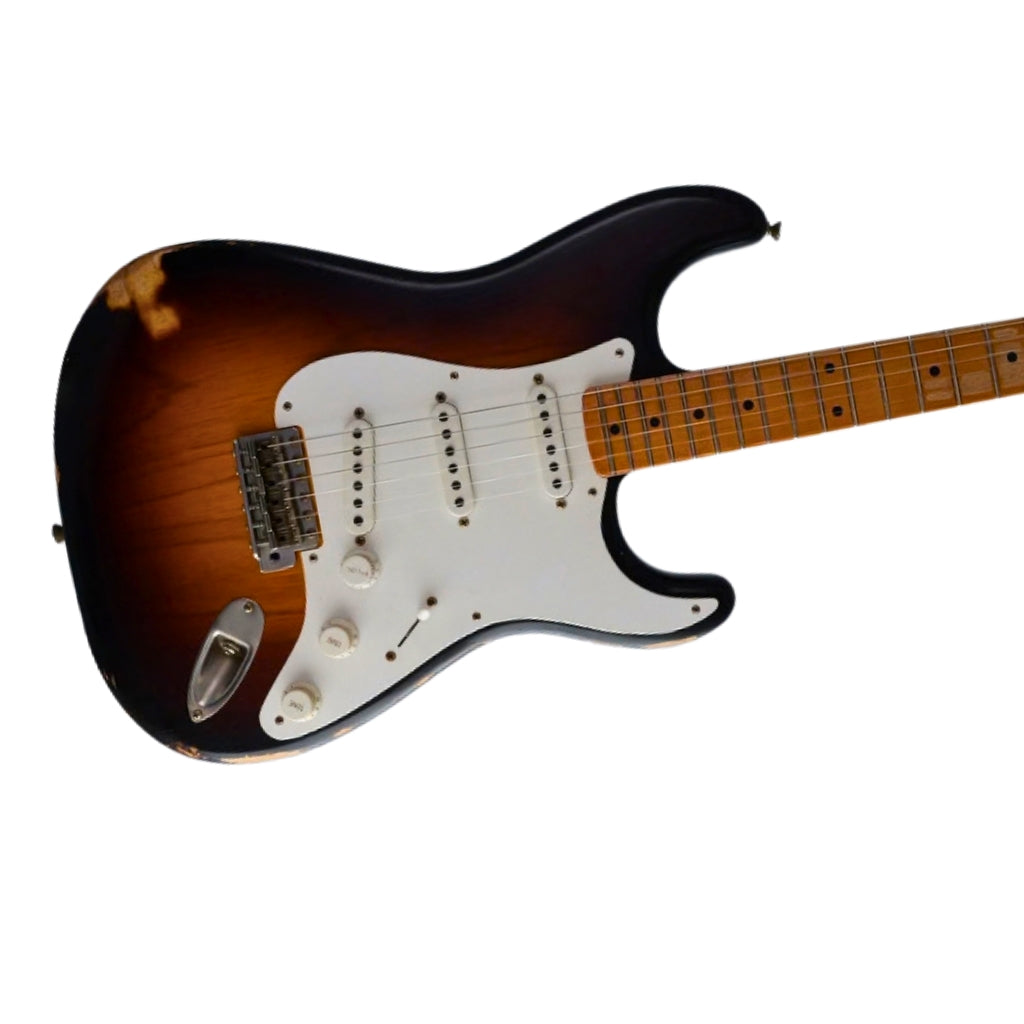 Fender Custom Shop - David Brown Masterbuilt Limited Edition 1954 Stratocaster Relic Electric Guitar - Wide-Fade 2-Color Sunburst
