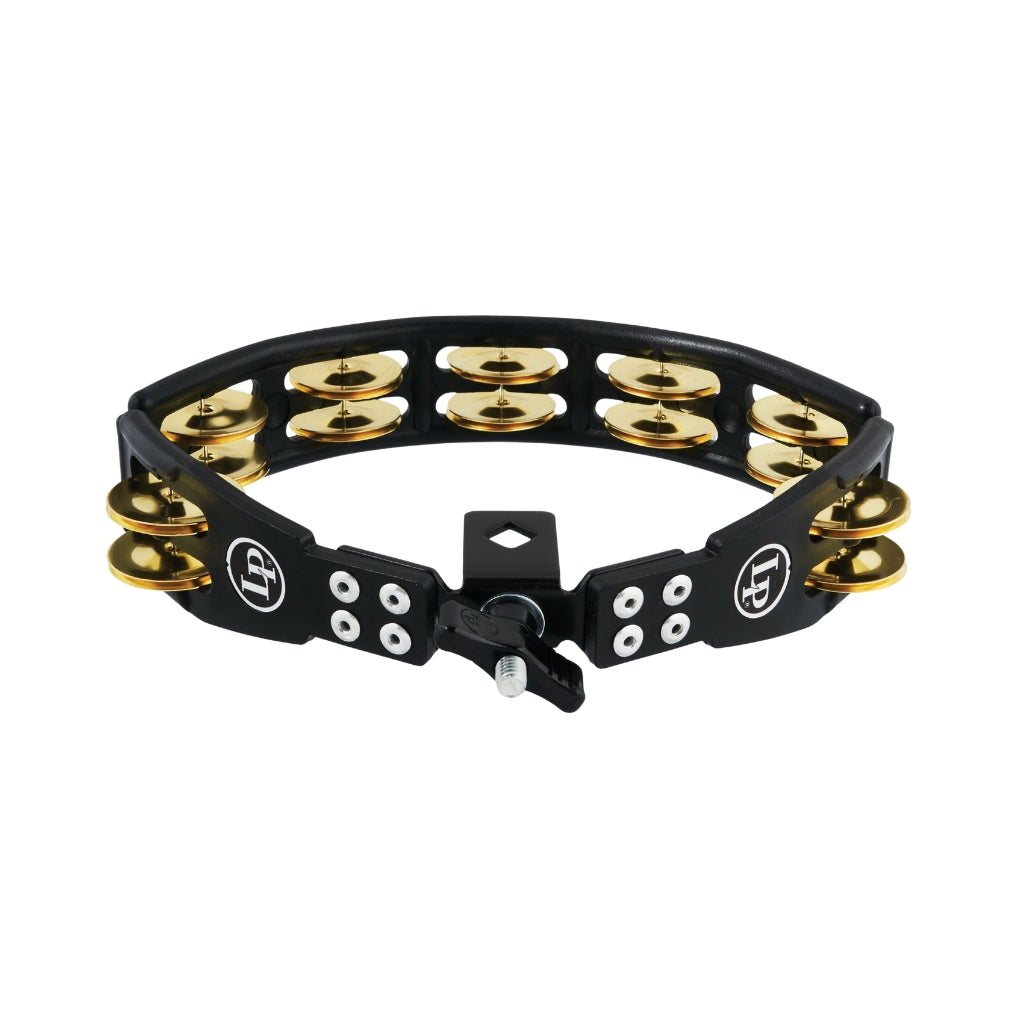 Latin Percussion LP175 Cyclops Mounted Tambourine w/Brass Jingles - Black