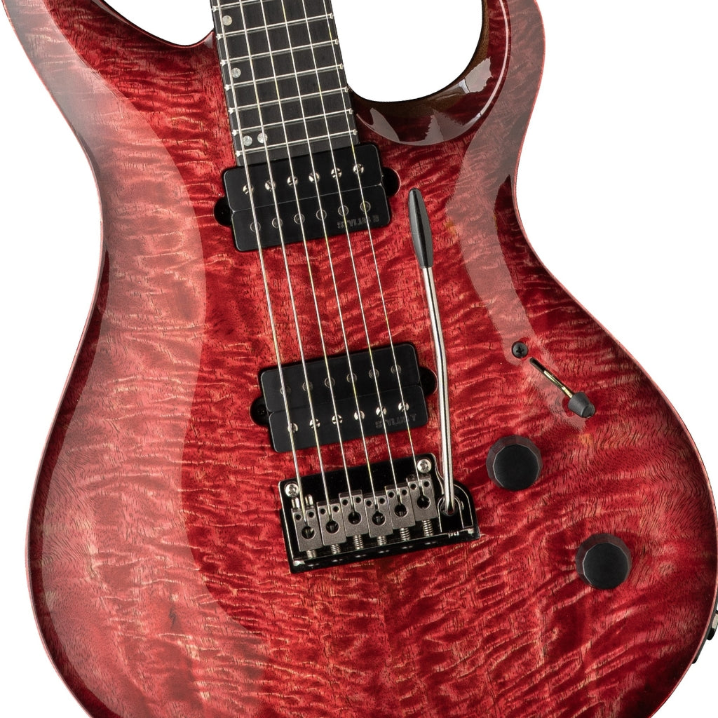 PRS - Tekton T Electric Guitar with Two-Point Tremolo - Fuchsia Aura with Black Satin Neck
