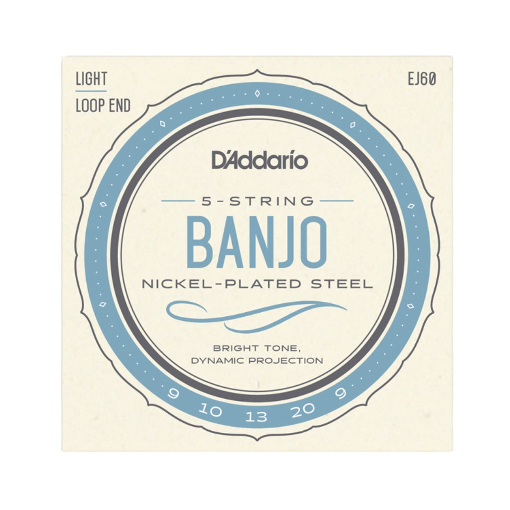 D'Addario EJ60 5-String Banjo Strings, Nickel, Light, 9-20
