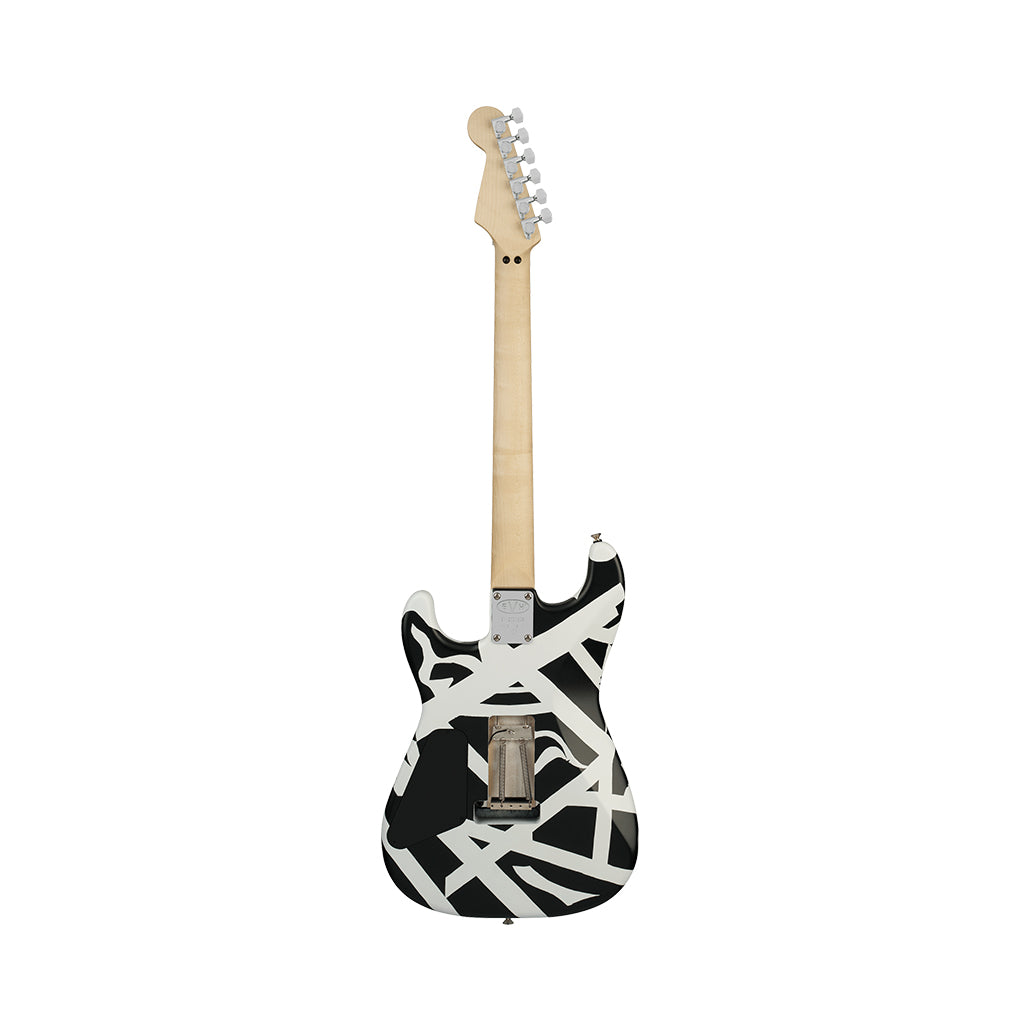 EVH Striped Series Shapes Maple Fingerboard Electric Guitar - White / Black