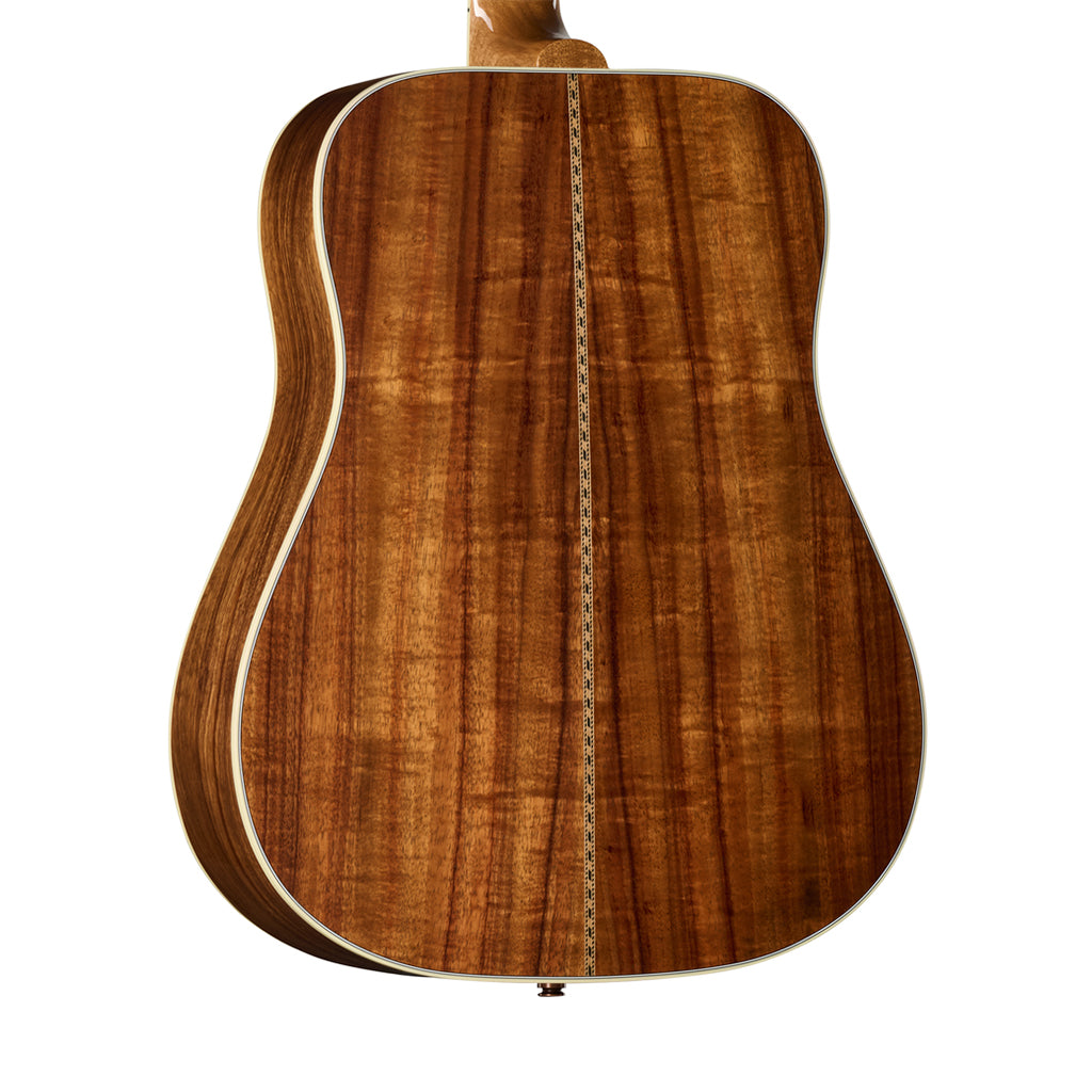 Gibson Hummingbird Elegant Koa Left Handed Acoustic-Electric Guitar - Honey Burst hero back