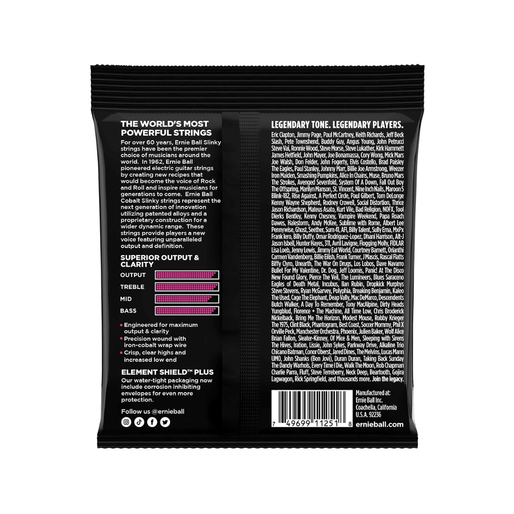 Ernie Ball Super Slinky Cobalt 9-42 Electric Guitar Strings - 3 Pack