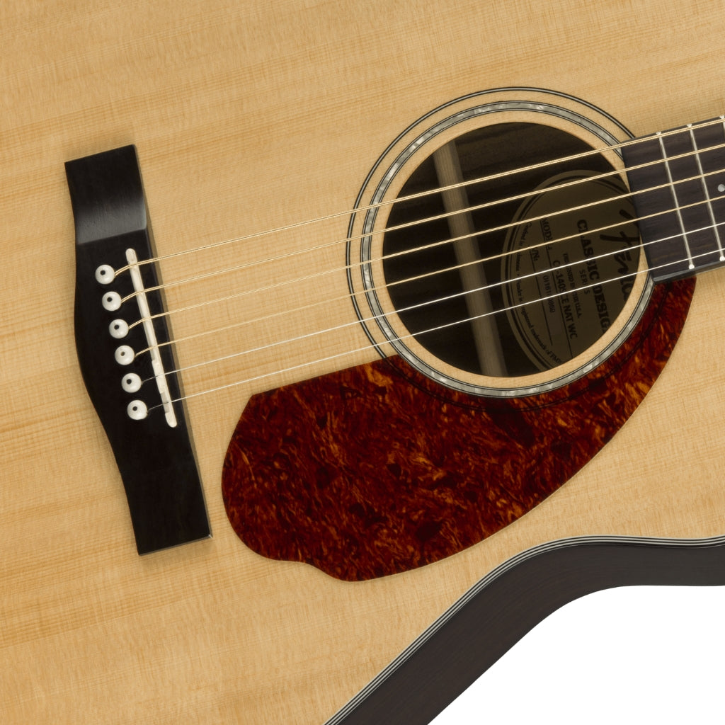 Fender - CC-140SCE Concert Acoustic-Electric Guitar - Natural