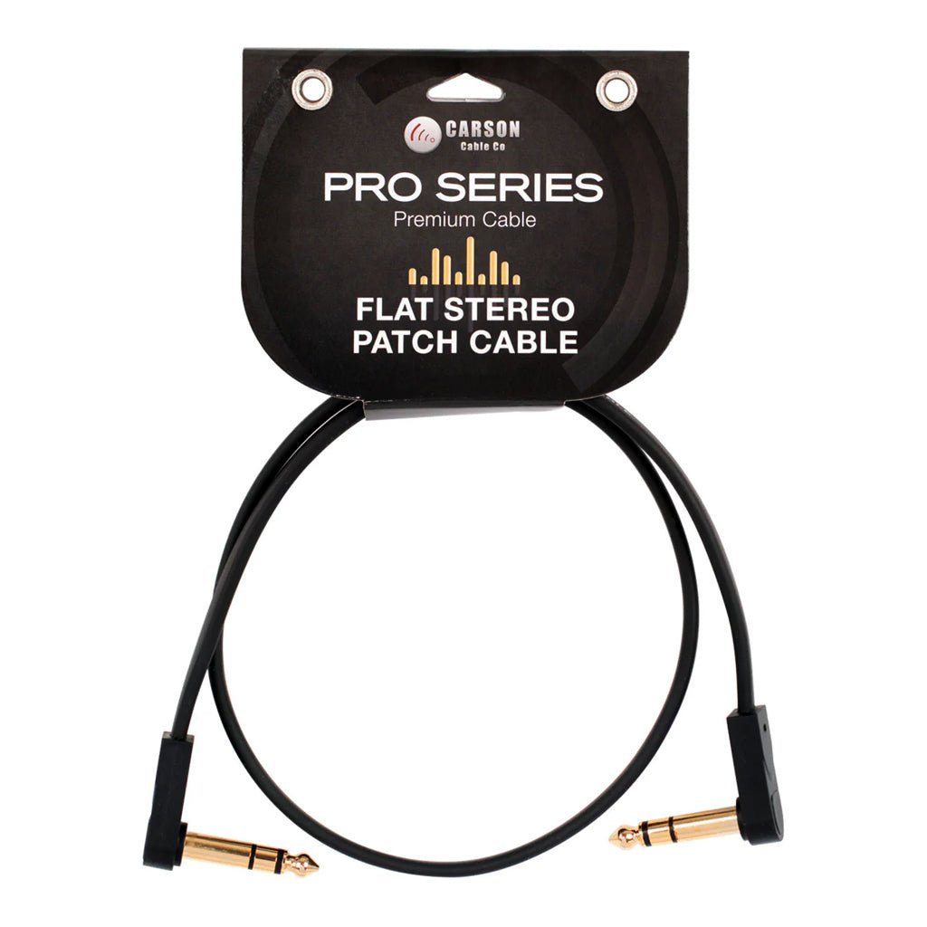 Carson Pro Series - Flat stereo/TRS patch cable - 2ft Cables Sky Music