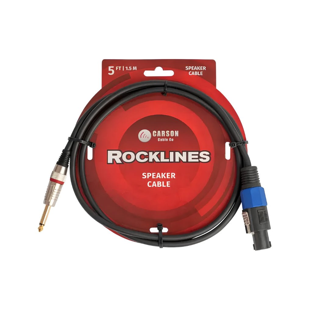 Carson Rocklines 5ft/7mm Speaker Cable - SpeakOn Male to 1/4" Jack Speaker Cables Sky Music