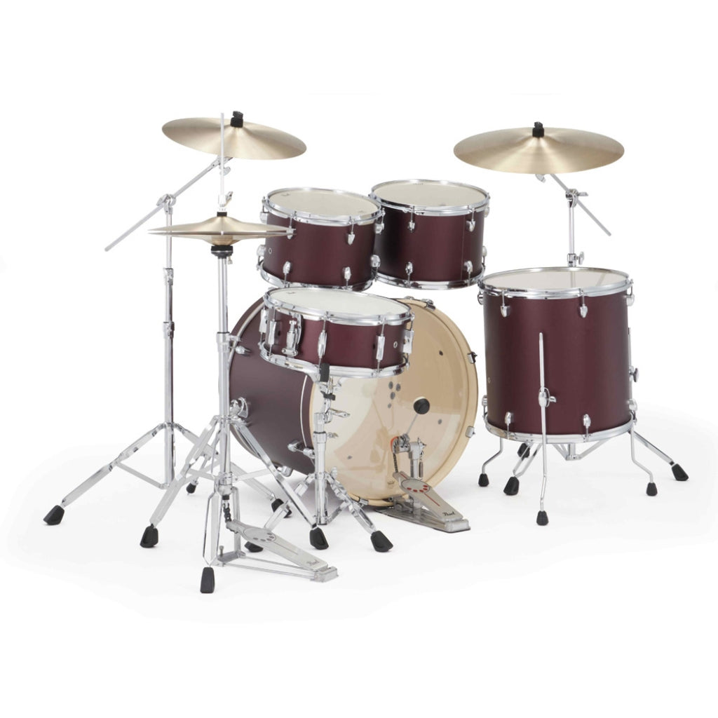 Pearl - Export Plus 22" Rock Drum Kit with Zildjian Cymbals - Satin Scarlet