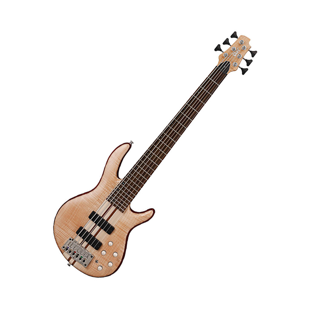 Cort A6 Plus FMMH 6-String Bass Guitar - Open Pore Natural