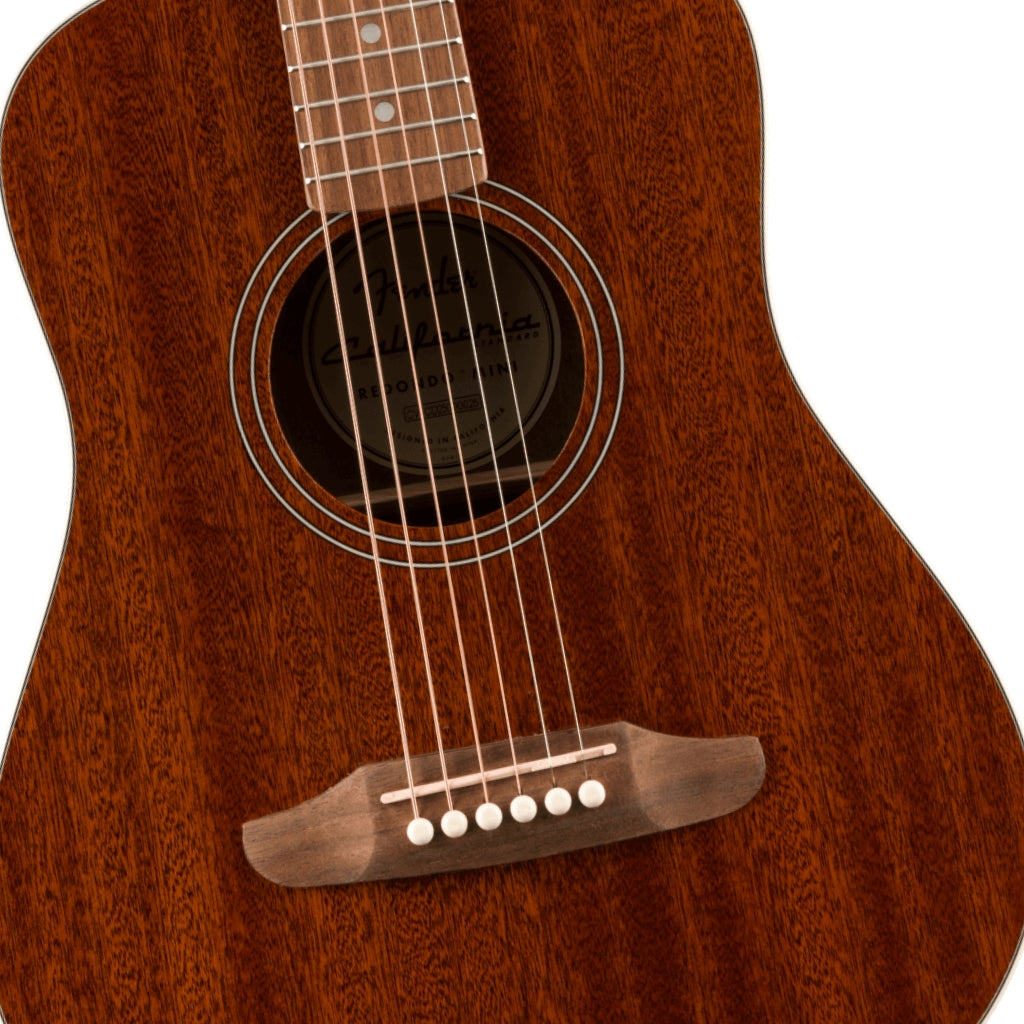 Fender - California Standard Redondo Mini Acoustic Guitar - Natural Sapele, Sapele Top