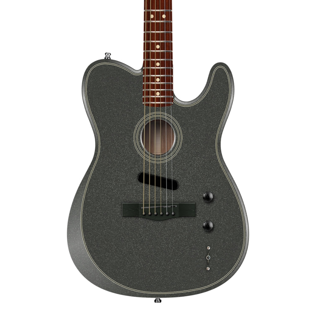 Fender - FSR Acoustasonic Standard Telecaster - Charcoal Frost Metallic, Rosewood Fingerboard