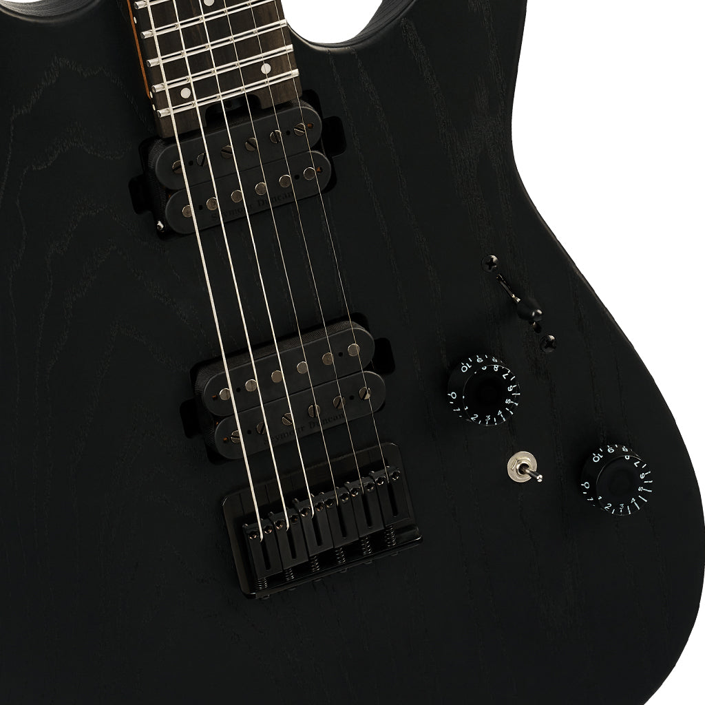 Charvel Pro-Mod Plus Dinky DK24 HH HT EB Electric Guitar - Black Ash