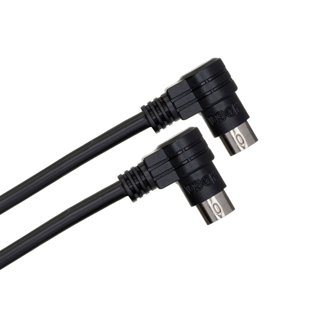 Hosa - Right-angle 8-pin Mini-DIN to Same - CD Controller Cable 3ft