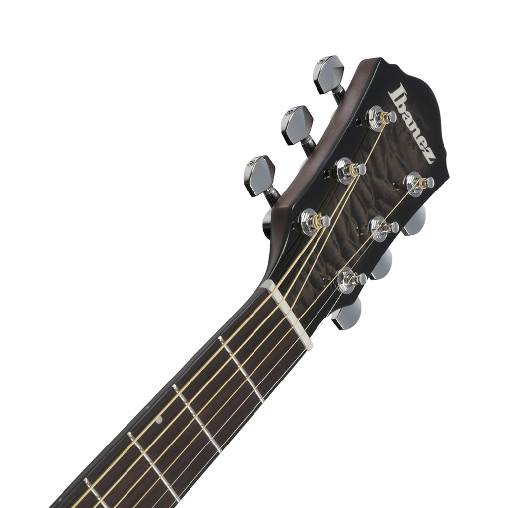 Ibanez AEWC16QA Acoustic Guitar w/Pickup - Transparent Black Sunburst High Gloss