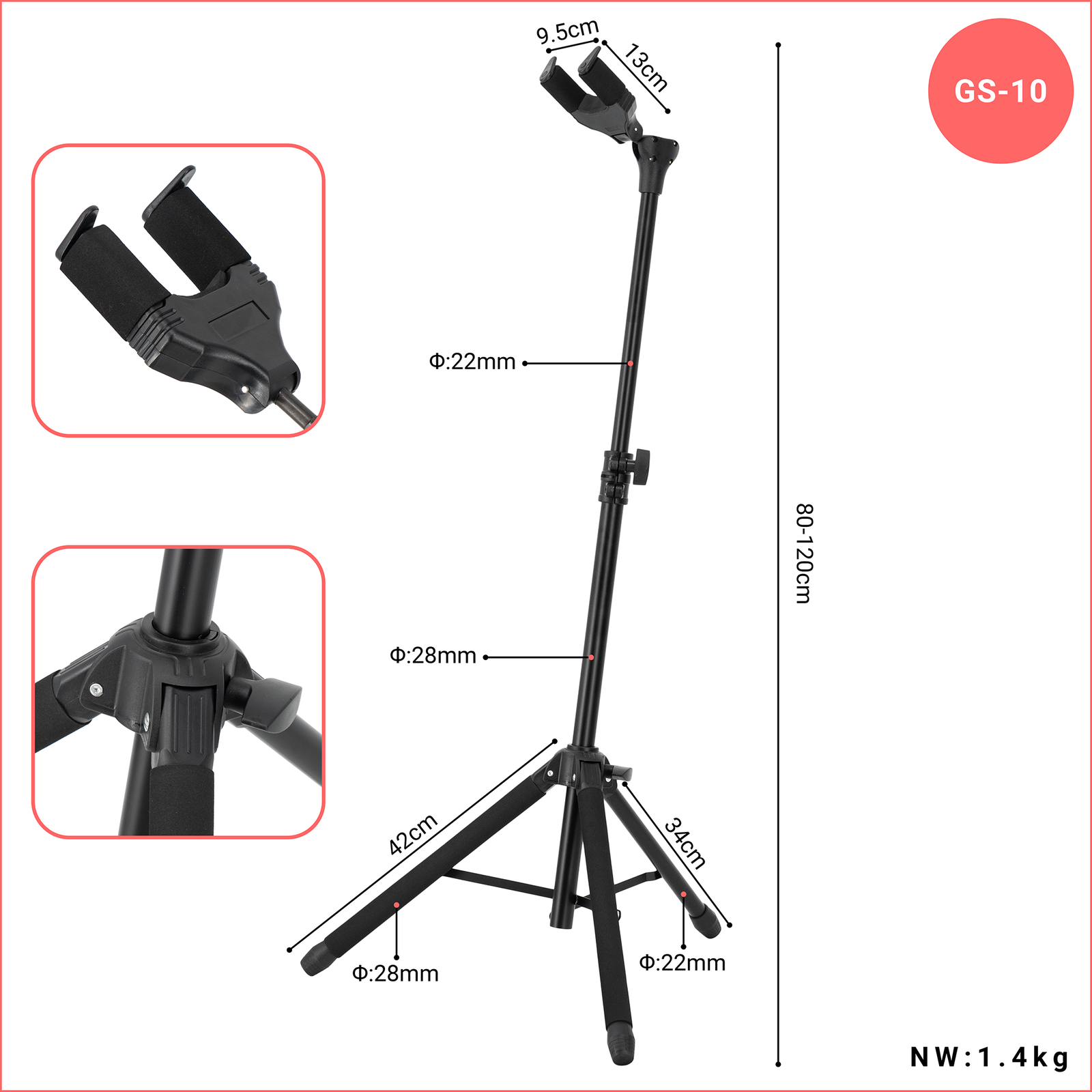 Lebeth Guitar Stand GS-10