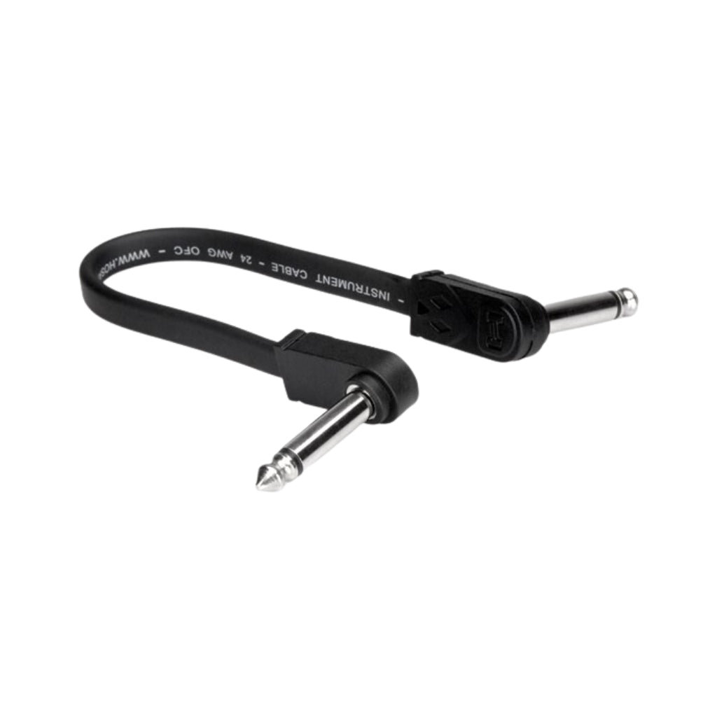 Hosa Technology Molded Low Profile Right-Angle to Same Flat Guitar Patch Cable 6in