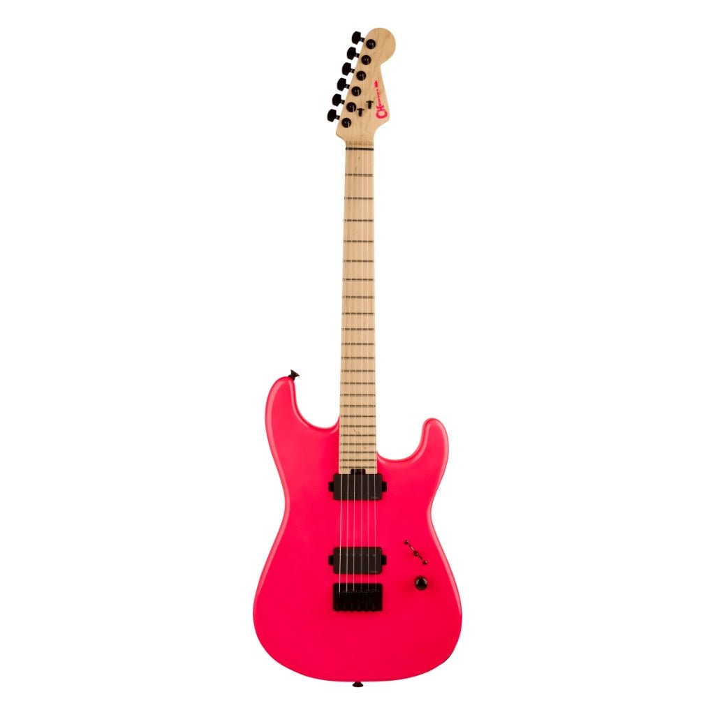 Charvel Limited Edition Sean Long Signature Pro-Mod San Dimas Electric Guitar - Neon Pink, Maple Fingerboard Electric Guitars Sky Music