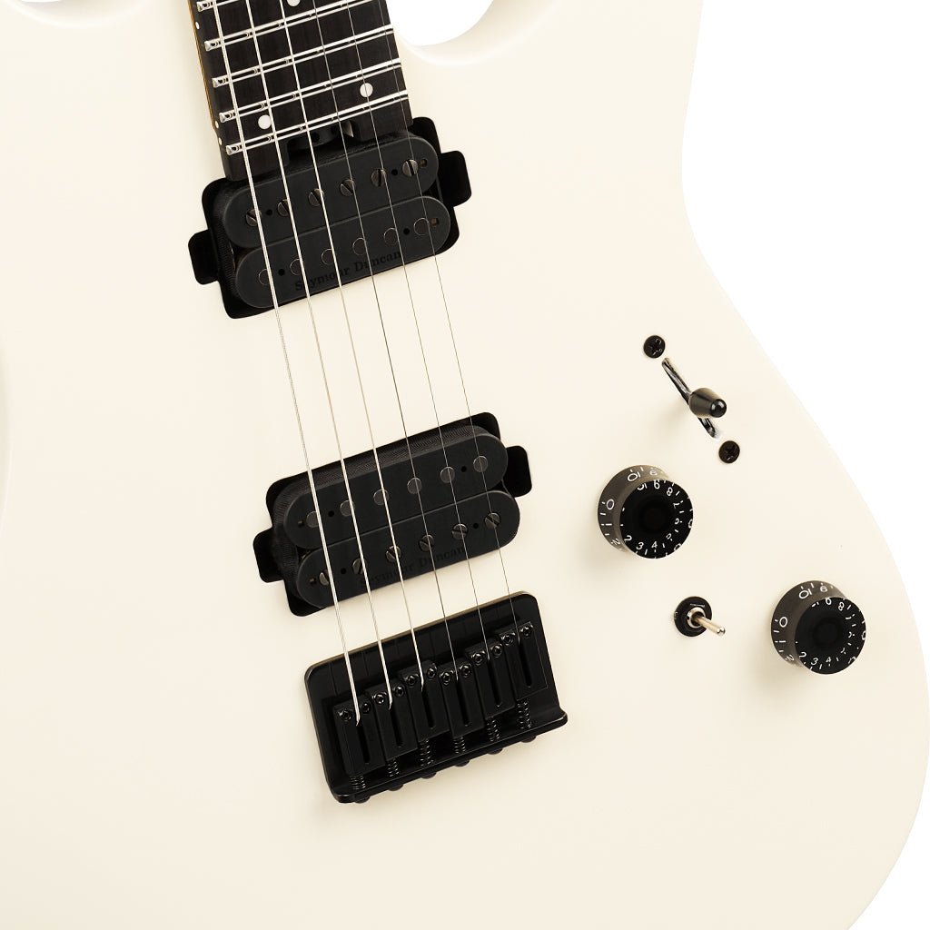 Charvel Pro-Mod Plus Dinky® DK24 HH HT EB Electric Guitar - Crème White, Ebony Fingerboard Electric Guitars Sky Music
