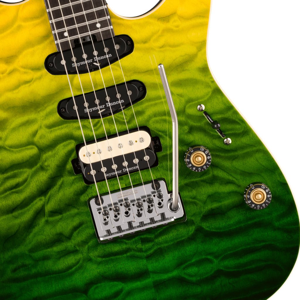 Charvel Pro-Mod Plus Dinky DK24 HSS 2PT EB QM Electric Guitar - Zombie Fade Electric Guitars Sky Music