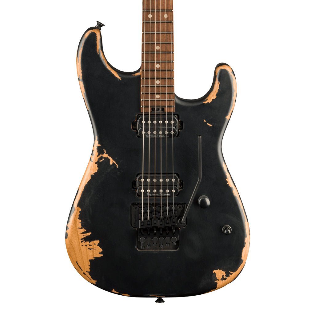 Charvel Pro Mod Relic San Dimas Style 1 HH FR PF Weathered Black Electric Guitars Sky Music