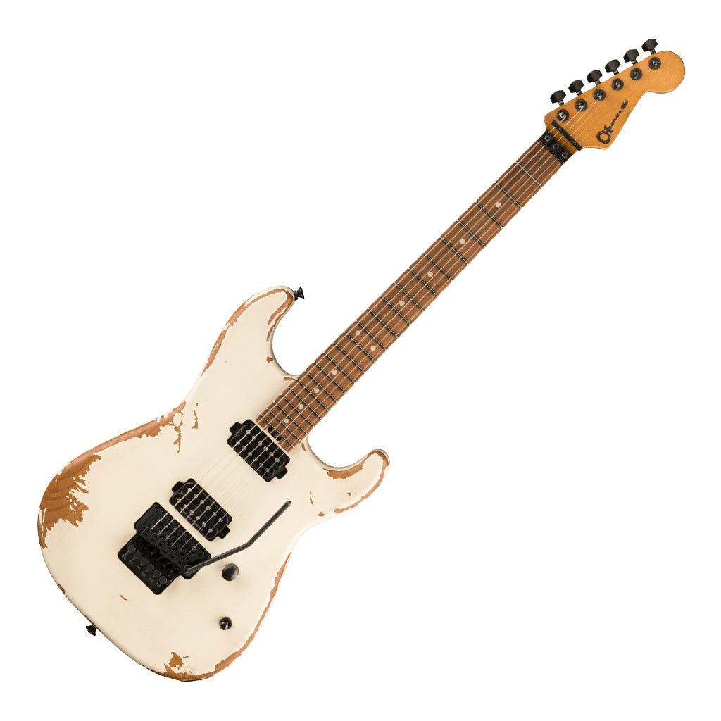 Charvel Pro Mod Relic San Dimas Style 1 HH FR PF Weathered White Electric Guitars Sky Music