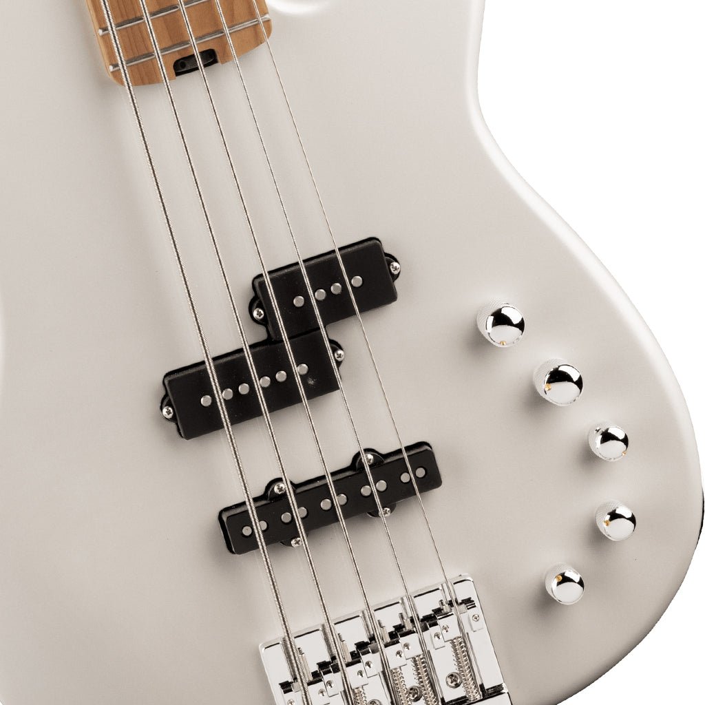 Charvel Pro-Mod San Dimas Bass PJ V, Caramelized Maple Fingerboard - Platinum Pearl Bass Guitars Sky Music